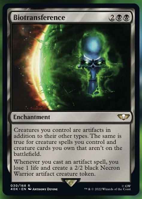 Deck of necron spell cards